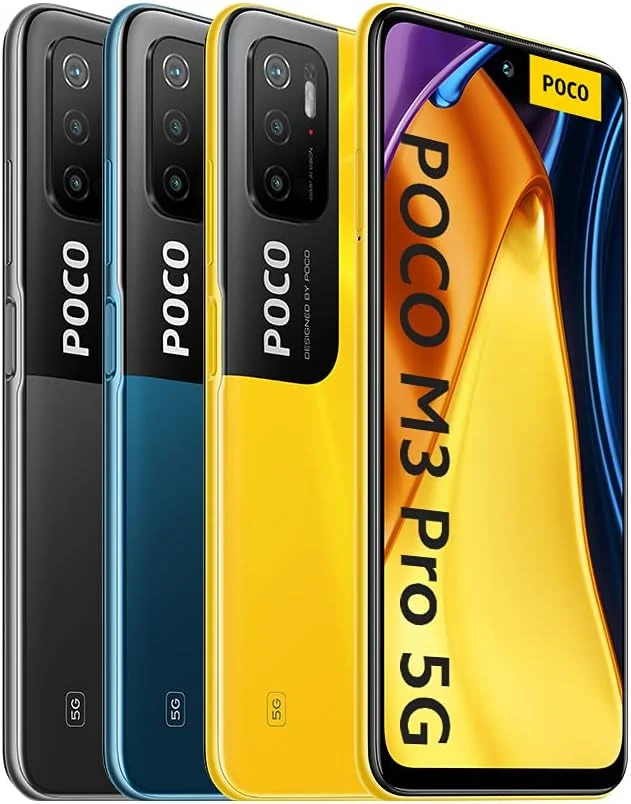 گوشی موبایل شیائومی POCO M3 Pro 5G - حافظه 128 گیگابایت + 6 گیگابایت رم، صفحه نمایش 6.5 اینچی FHD+ 90 هرتز DotDisplay، پردازنده MediaTek Dimensity 700 با 5G دوگانه، دوربین سه گانه 48 مگاپیکسلی AI، باتری 5000 میلی آمپر ساعتی، رنگ Power Black (نسخه انگلستان + 2 سال گارانتی)
