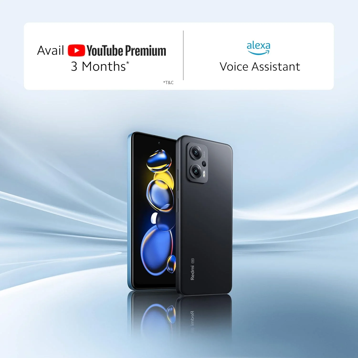 گوشی موبایل شیائومی Redmi K50i آبی فانتوم (6 گیگابایت رم، 128 گیگابایت حافظه داخلی) | پردازنده پرچمدار Mediatek Dimensity 8100 | نمایشگر 144 هرتز Liquid FFS
