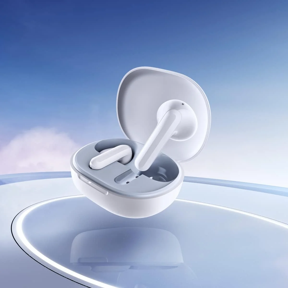 هدفون بی سیم سبک وزن شیائومی Redmi Buds 4 Lite با عمر باتری تا 20 ساعت، بلوتوث 5.3، درایور 12 میلی متری، IPX4، سفید (نسخه ES + 3 سال گارانتی)
