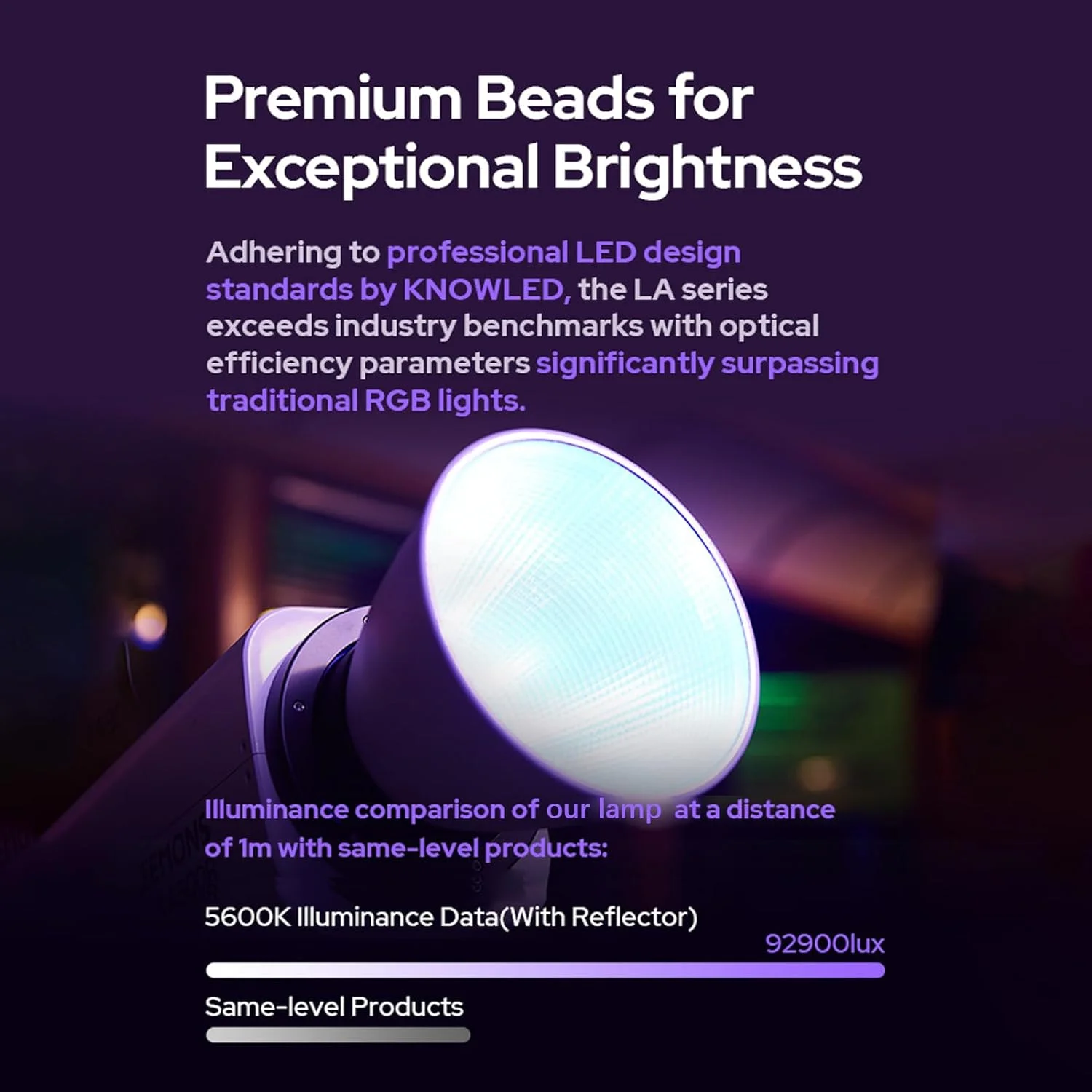 نور ویدئویی RGB استودیویی Godox Litemons LA300R، چراغ LED عکاسی 330 واتی، لامپ 1800-10000K CRI95+، مانت بوئنز، کنترل برنامه APP با بازتابنده برای استودیوی خانگی، ولاگ، پخش زنده، عکاسی پرتره