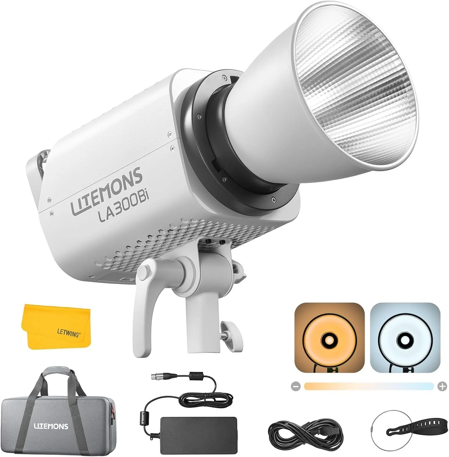 کیت نور ویدئویی ال ای دی دو رنگ گودکس LA300Bi مدل LITEMONS