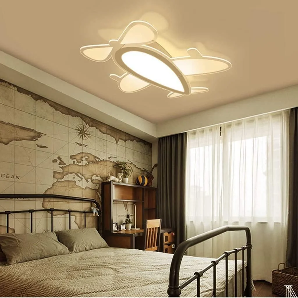 لوستر محبوب YUNZHI، لوستر مدرن اتاق کودک، چراغ سقفی هواپیمای LED، آکریلیک نور گرم، لوستر اتاق خواب کودک، چراغ آویز آهنی (رنگ: نور گرم) لوستر محبوب YUNZHI، لوستر مدرن اتاق کودک، چراغ سقفی هواپیمای LED، آکریلیک نور گرم، لوستر اتاق خواب کودک، چراغ آویز آهنی (رنگ: نور گرم)