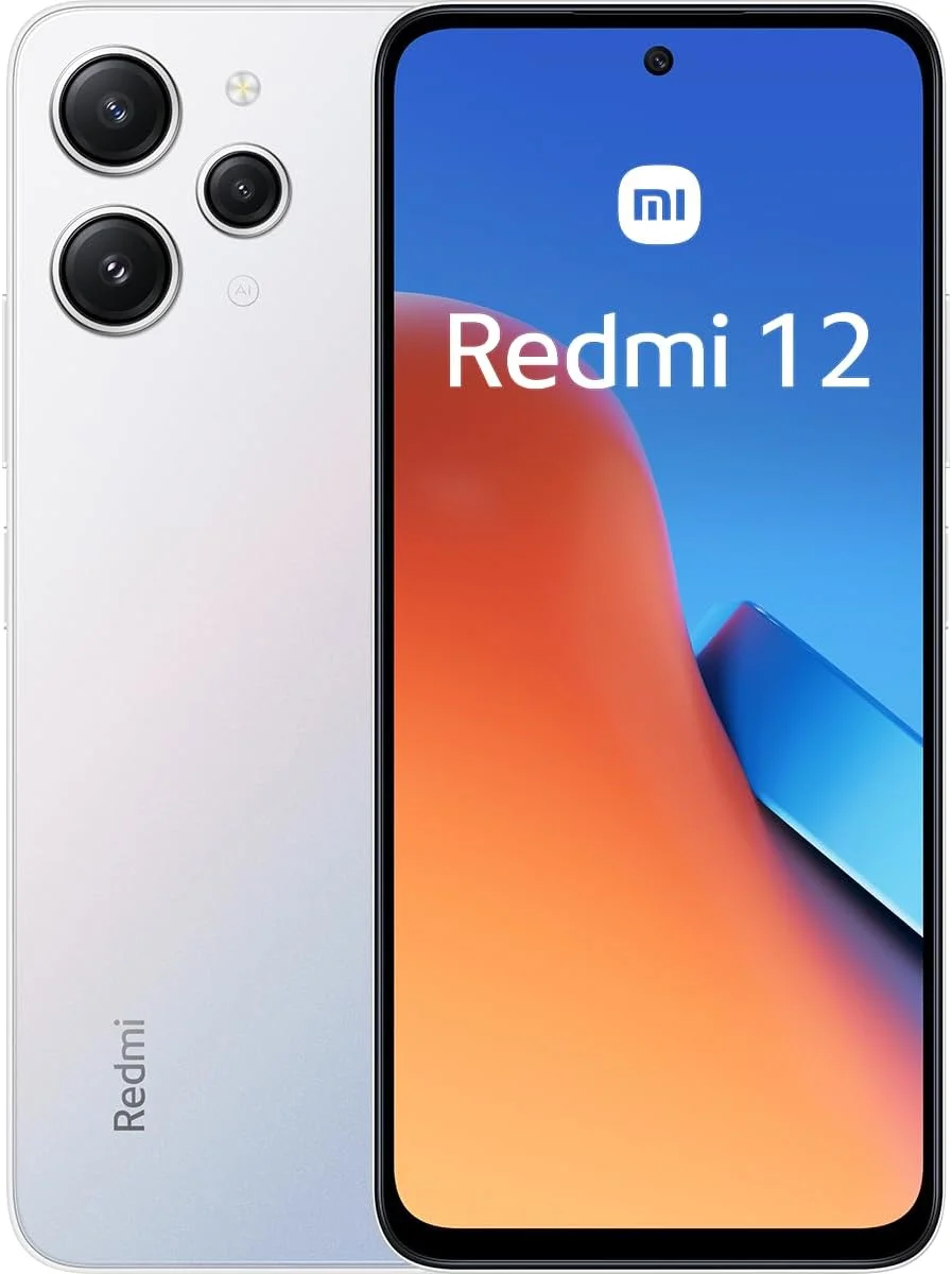 گوشی موبایل شیائومی Redmi 12 دو سیم کارت 128 گیگابایت حافظه داخلی + 4 گیگابایت رم (فقط GSM | بدون CDMA) نسخه بین المللی آنلاک شده کارخانه ای 4G/LTE (نقره ای قطبی)