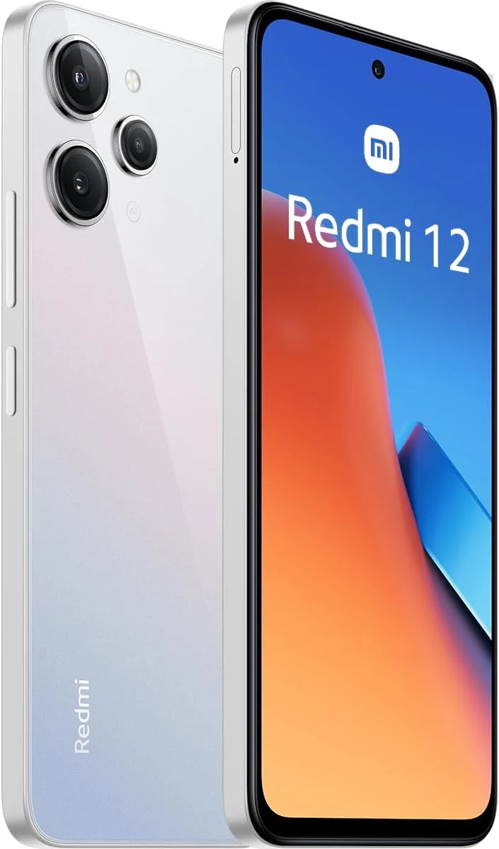 گوشی موبایل شیائومی Redmi 12 دو سیم کارت 128 گیگابایت حافظه داخلی + 4 گیگابایت رم (فقط GSM | بدون CDMA) نسخه بین المللی آنلاک شده کارخانه ای 4G/LTE (نقره ای قطبی)