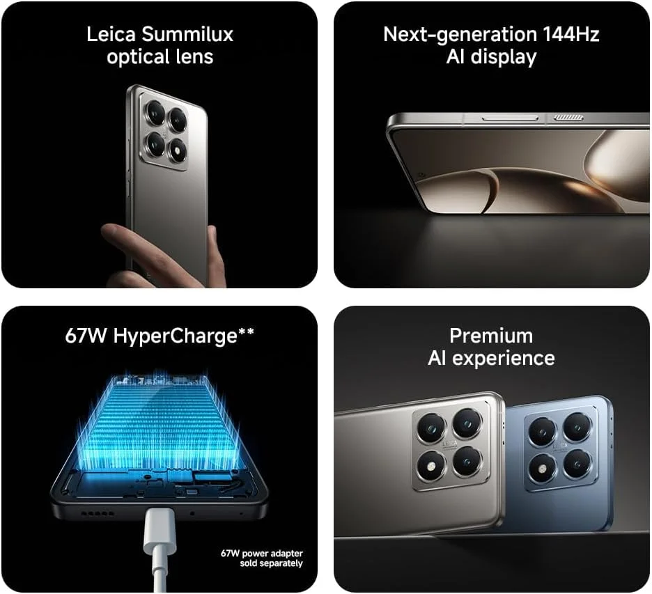 گوشی موبایل شیائومی 14T 5G، آبی تیتانیوم (12 گیگابایت رم + 512 گیگابایت حافظه داخلی) | MediaTek 8300 ultra | صفحه نمایش 6.67 اینچی AMOLED 144 هرتز | دوربین سه گانه Leica 50+50+12 مگاپیکسل، دوربین جلو 32 مگاپیکسل با صدای Xiaomi گوشی موبایل شیائومی 14T 5G، آبی تیتانیوم (12 گیگابایت رم + 512 گیگابایت حافظه داخلی) | MediaTek 8300 ultra | صفحه نمایش 6.67 اینچی AMOLED 144 هرتز | دوربین سه گانه Leica 50+50+12 مگاپیکسل، دوربین جلو 32 مگاپیکسل با صدای Xiaomi