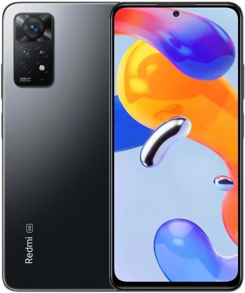 گوشی شیائومی Redmi Note 11 Pro 5G + 4G نسخه گلوبال 128 گیگابایت + 8 گیگابایت آنلاک 6.67 اینچ دوربین 108 مگاپیکسل حالت شب (غیر از Sprint Boost Cricket Metro At&T) + لوازم اضافی (همراه با شارژر سریع 51 واتی خودرو) (خاکستری گرافیتی)