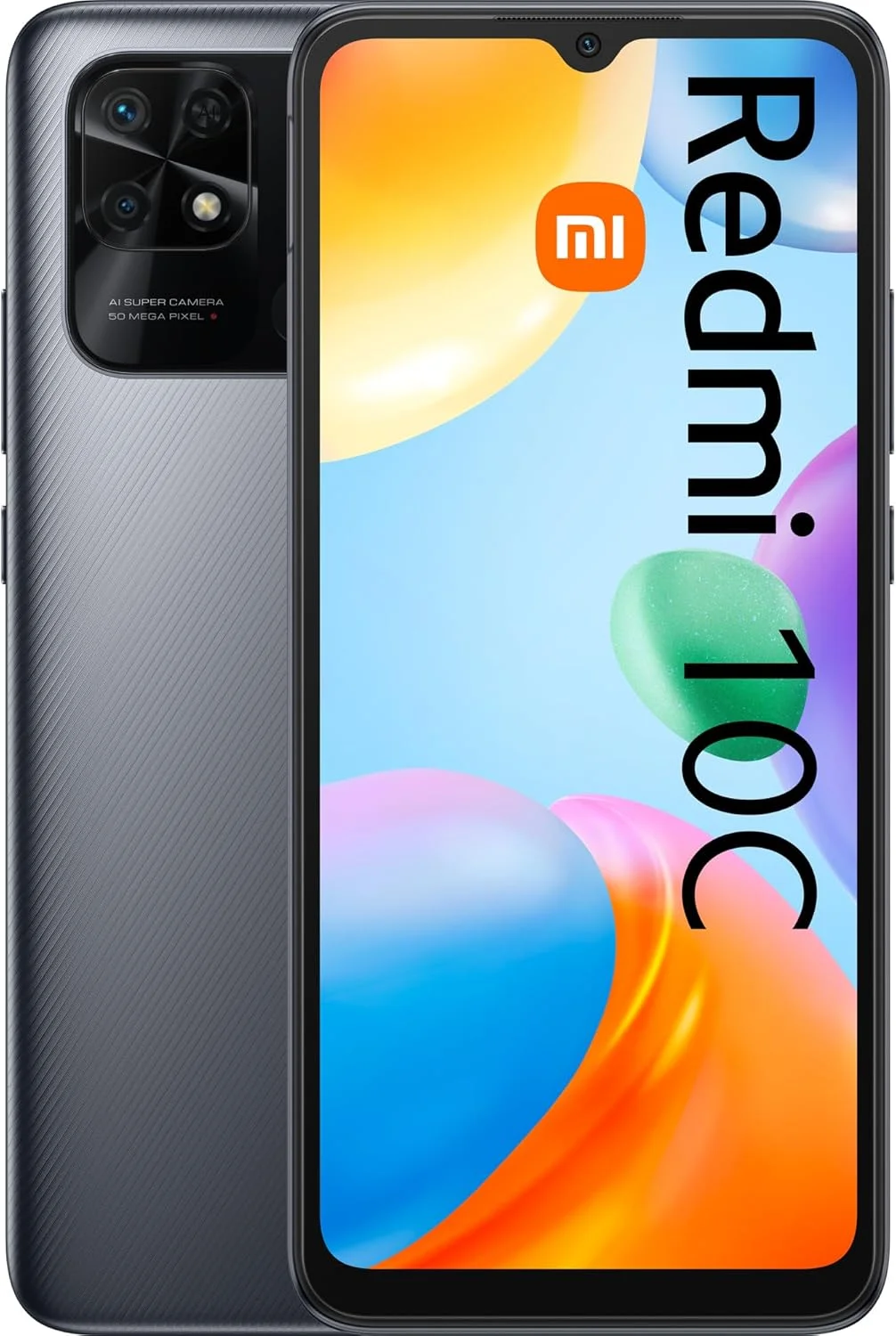 گوشی موبایل شیائومی Redmi 10C دو سیم کارت 64 گیگابایت حافظه داخلی + 4 گیگابایت رم (فقط GSM | بدون CDMA) نسخه بین المللی آنلاک شده کارخانه 4G/LTE (خاکستری گرافیتی)