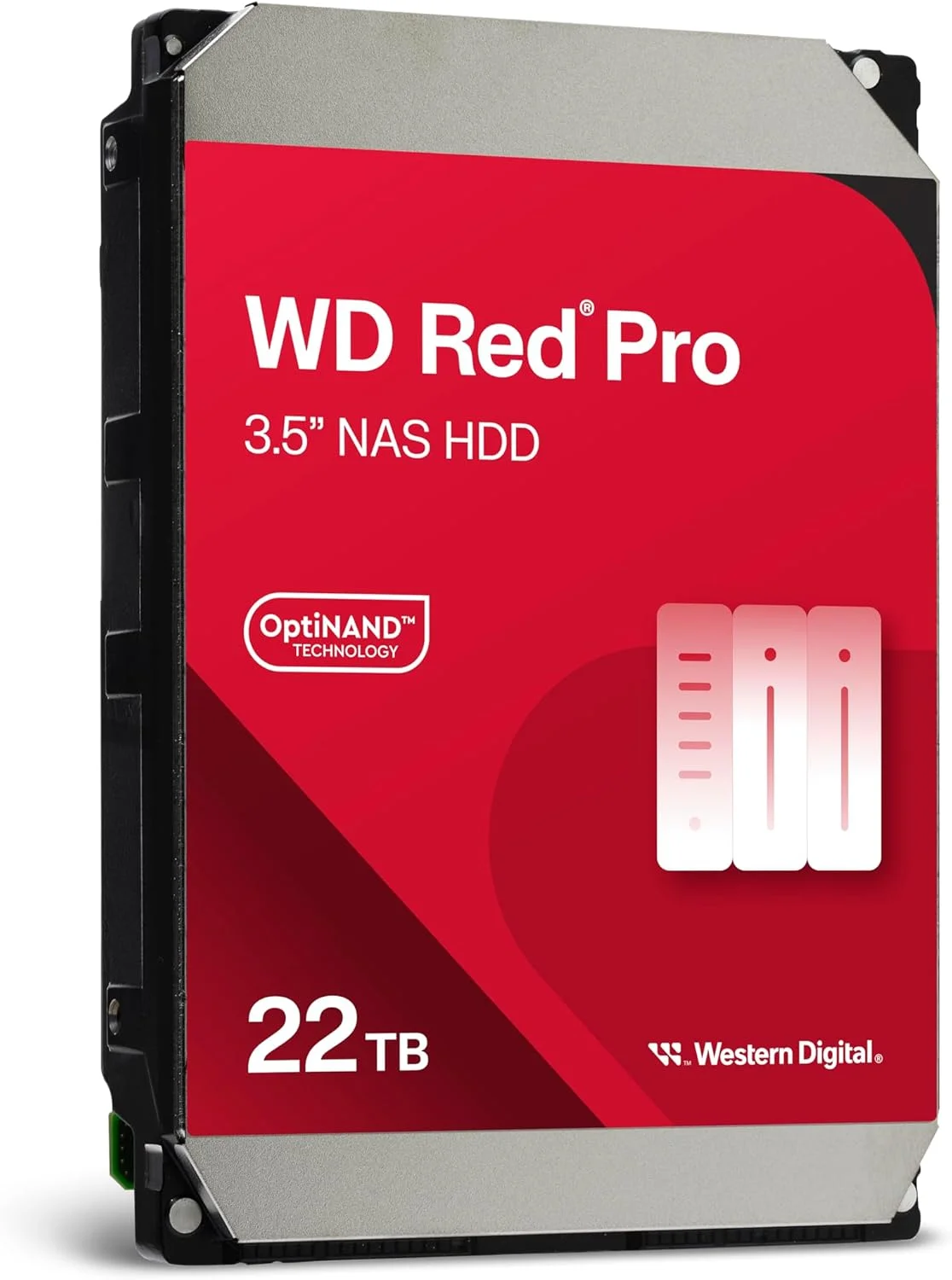 هارد دیسک داخلی وسترن دیجیتال 22 ترابایت WD Red Pro NAS - 7200 دور در دقیقه، SATA 6 گیگابیت بر ثانیه، CMR، 512 مگابایت کش، 3.5 اینچ - WD221KFGX