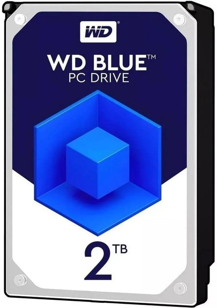 هارد دیسک داخلی 2 ترابایتی وسترن دیجیتال WD Blue برای کامپیوتر - 5400 دور در دقیقه، SATA 6 گیگابیت بر ثانیه، 256 مگابایت حافظه کش، 3.5 اینچ - WD20EZAZ