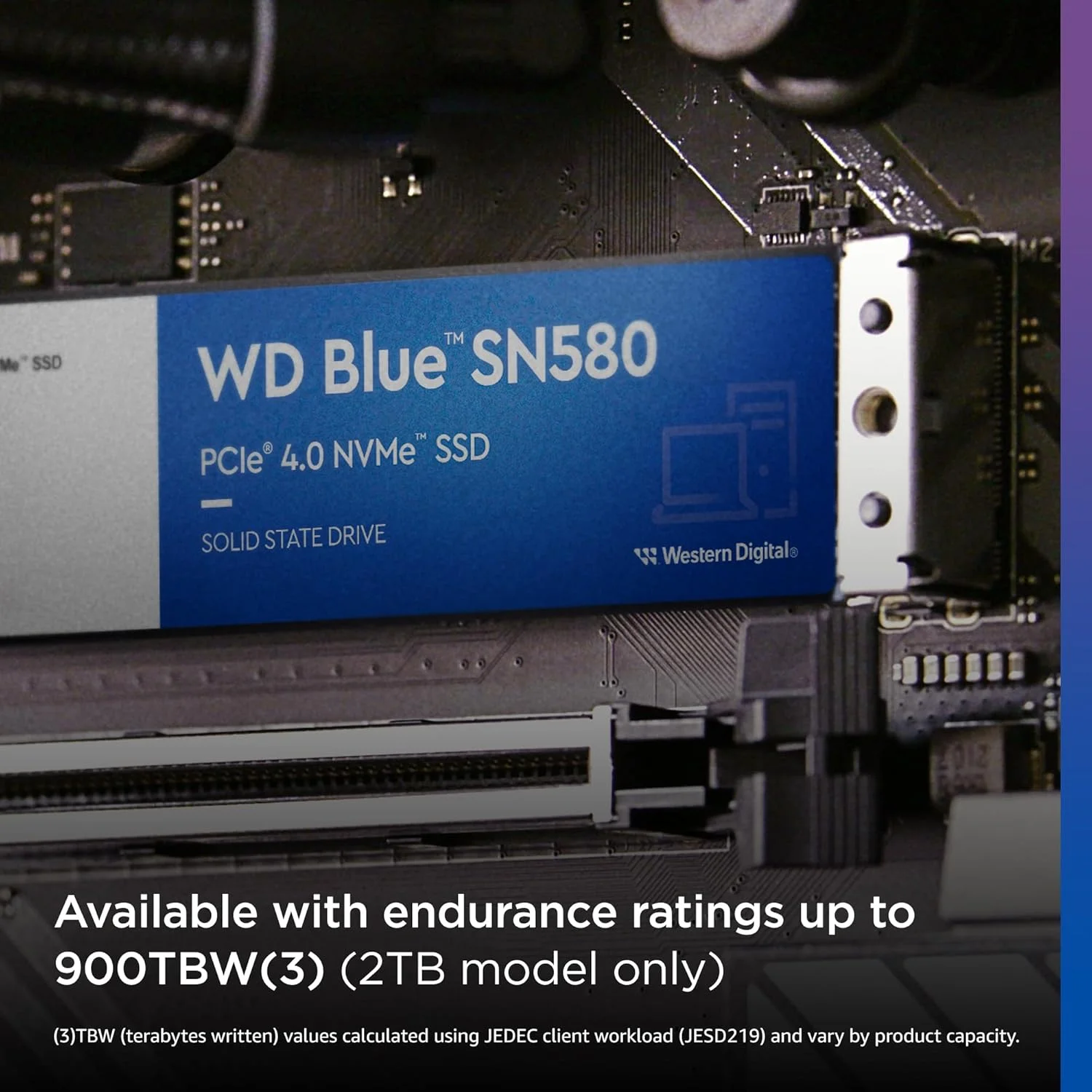 حافظه اس اس دی اینترنال وسترن دیجیتال 1 ترابایت WD Blue SN580 NVMe - Gen4 x4 PCIe 16Gb/s، M.2 2280، تا 4150 مگابایت بر ثانیه - WDS100T3B0E حافظه اس اس دی اینترنال وسترن دیجیتال 1 ترابایت WD Blue SN580 NVMe - Gen4 x4 PCIe 16Gb/s، M.2 2280، تا 4150 مگابایت بر ثانیه - WDS100T3B0E