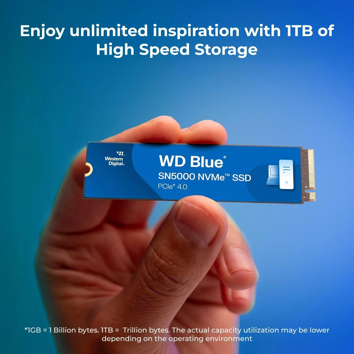 حافظه اس اس دی NVMe وسترن دیجیتال آبی SN5000 با ظرفیت 1 ترابایت، PCIe Gen 4.0، سرعت خواندن تا 5150 مگابایت بر ثانیه، فناوری nCache 4.0، 5 سال گارانتی، شامل نرم افزار رایگان Acronis True Image برای انتقال داده - M.2 2280 Internal SSD حافظه اس اس دی NVMe وسترن دیجیتال آبی SN5000 با ظرفیت 1 ترابایت، PCIe Gen 4.0، سرعت خواندن تا 5150 مگابایت بر ثانیه، فناوری nCache 4.0، 5 سال گارانتی، شامل نرم افزار رایگان Acronis True Image برای انتقال داده - M.2 2280 Internal SSD