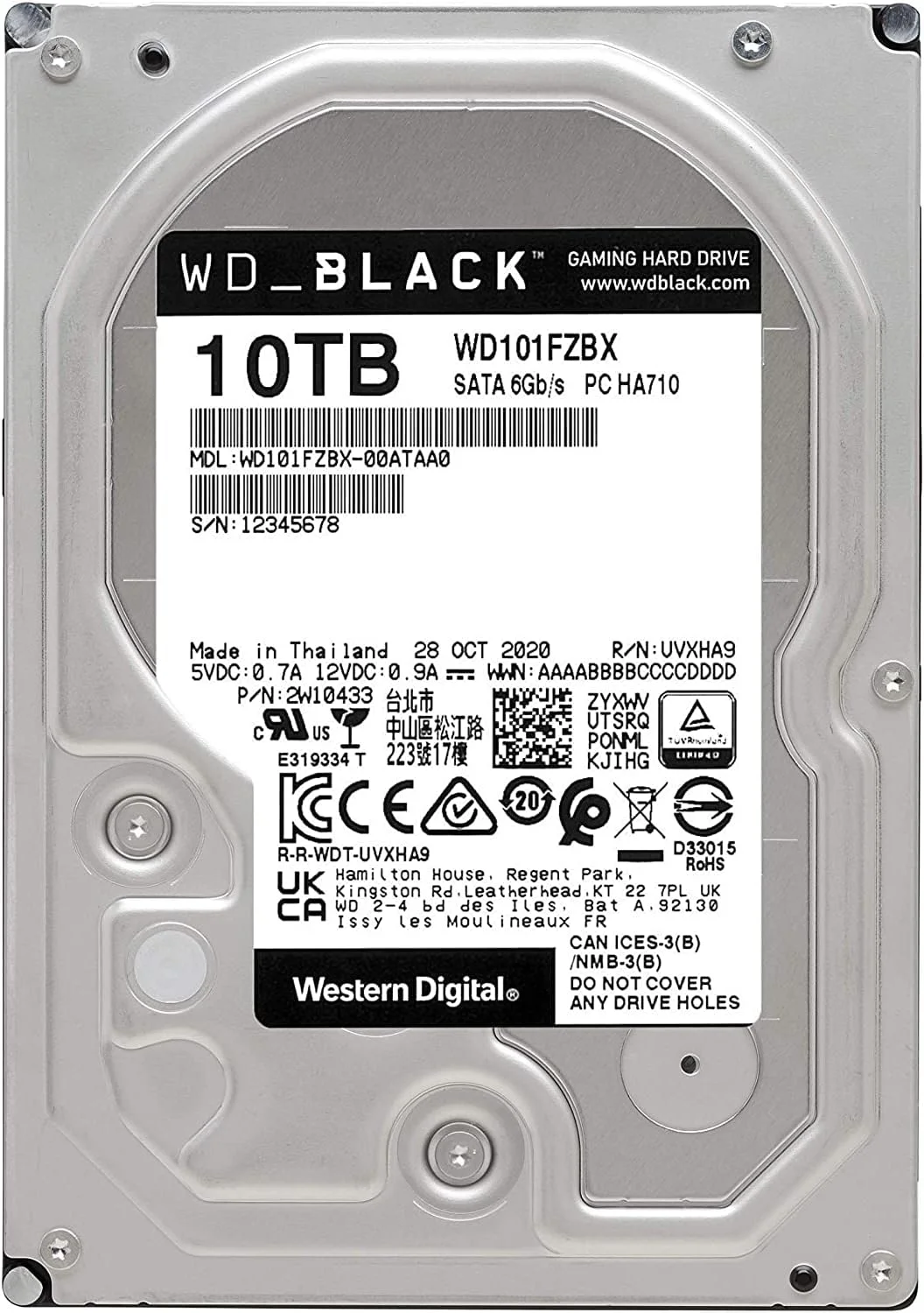 هارد دیسک داخلی وسترن دیجیتال 10 ترابایت WD Black Performance - 7200 دور در دقیقه، SATA 6 گیگابیت بر ثانیه، 256 مگابایت کش، 3.5 اینچ - WD101FZBX هارد دیسک داخلی وسترن دیجیتال 10 ترابایت WD Black Performance - 7200 دور در دقیقه، SATA 6 گیگابیت بر ثانیه، 256 مگابایت کش، 3.5 اینچ - WD101FZBX