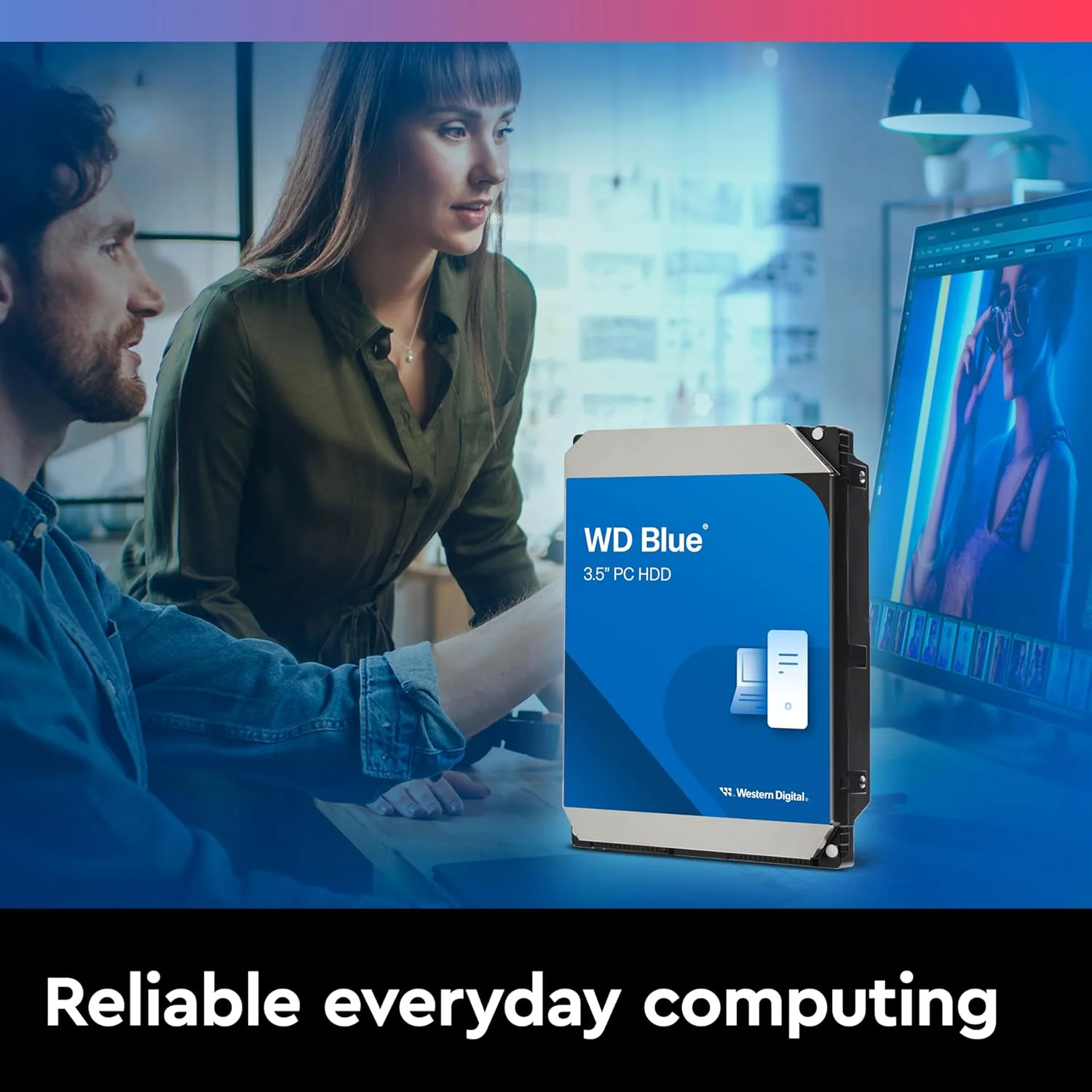 هارد دیسک داخلی 8 ترابایتی وسترن دیجیتال WD Blue PC - 5640 دور در دقیقه، SATA 6 گیگابیت بر ثانیه، 256 مگابایت حافظه کش، 3.5 اینچ - WD80EAAZ