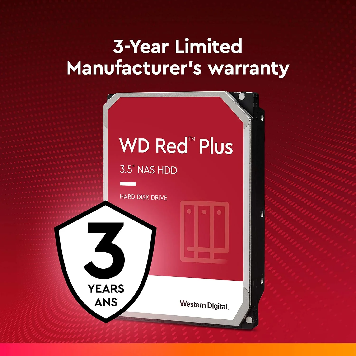 هارد دیسک داخلی وسترن دیجیتال 6 ترابایت WD Red Plus NAS - 5400 دور در دقیقه، SATA 6 گیگابیت بر ثانیه، CMR، 64 مگابایت حافظه کش، 3.5 اینچ - WD60EFRX هارد دیسک داخلی وسترن دیجیتال 6 ترابایت WD Red Plus NAS - 5400 دور در دقیقه، SATA 6 گیگابیت بر ثانیه، CMR، 64 مگابایت حافظه کش، 3.5 اینچ - WD60EFRX