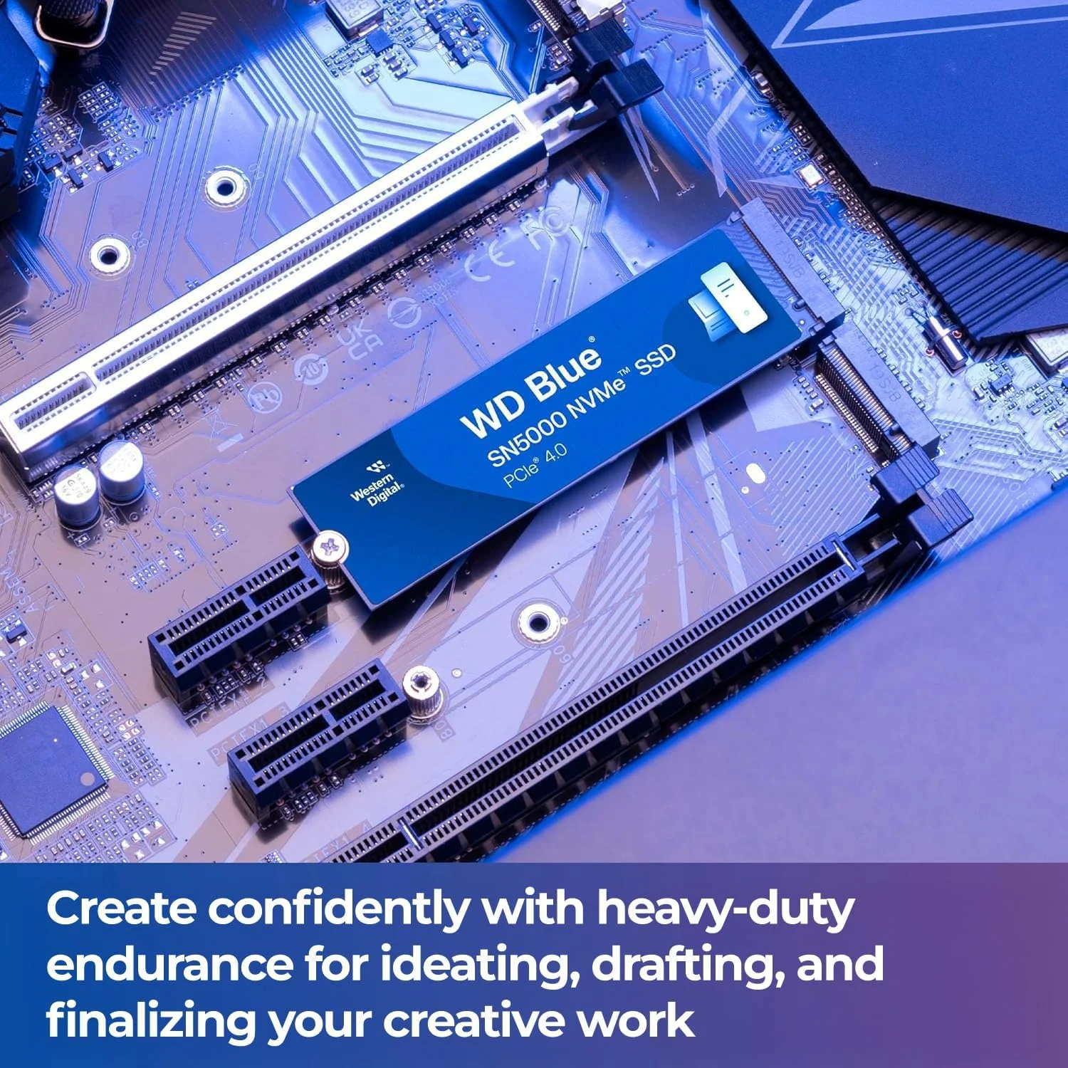 حافظه اس اس دی NVMe وسترن دیجیتال آبی SN5000 با ظرفیت 1 ترابایت، PCIe Gen 4.0، سرعت خواندن تا 5150 مگابایت بر ثانیه، فناوری nCache 4.0، 5 سال گارانتی، شامل نرم افزار رایگان Acronis True Image برای انتقال داده - M.2 2280 Internal SSD حافظه اس اس دی NVMe وسترن دیجیتال آبی SN5000 با ظرفیت 1 ترابایت، PCIe Gen 4.0، سرعت خواندن تا 5150 مگابایت بر ثانیه، فناوری nCache 4.0، 5 سال گارانتی، شامل نرم افزار رایگان Acronis True Image برای انتقال داده - M.2 2280 Internal SSD