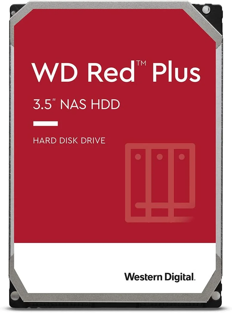 هارد دیسک داخلی 8 ترابایتی وسترن دیجیتال WD Red Plus NAS - 7200 دور در دقیقه، SATA 6 گیگابیت بر ثانیه، CMR، 256 مگابایت حافظه کش، 3.5 اینچ - WD80EFBX