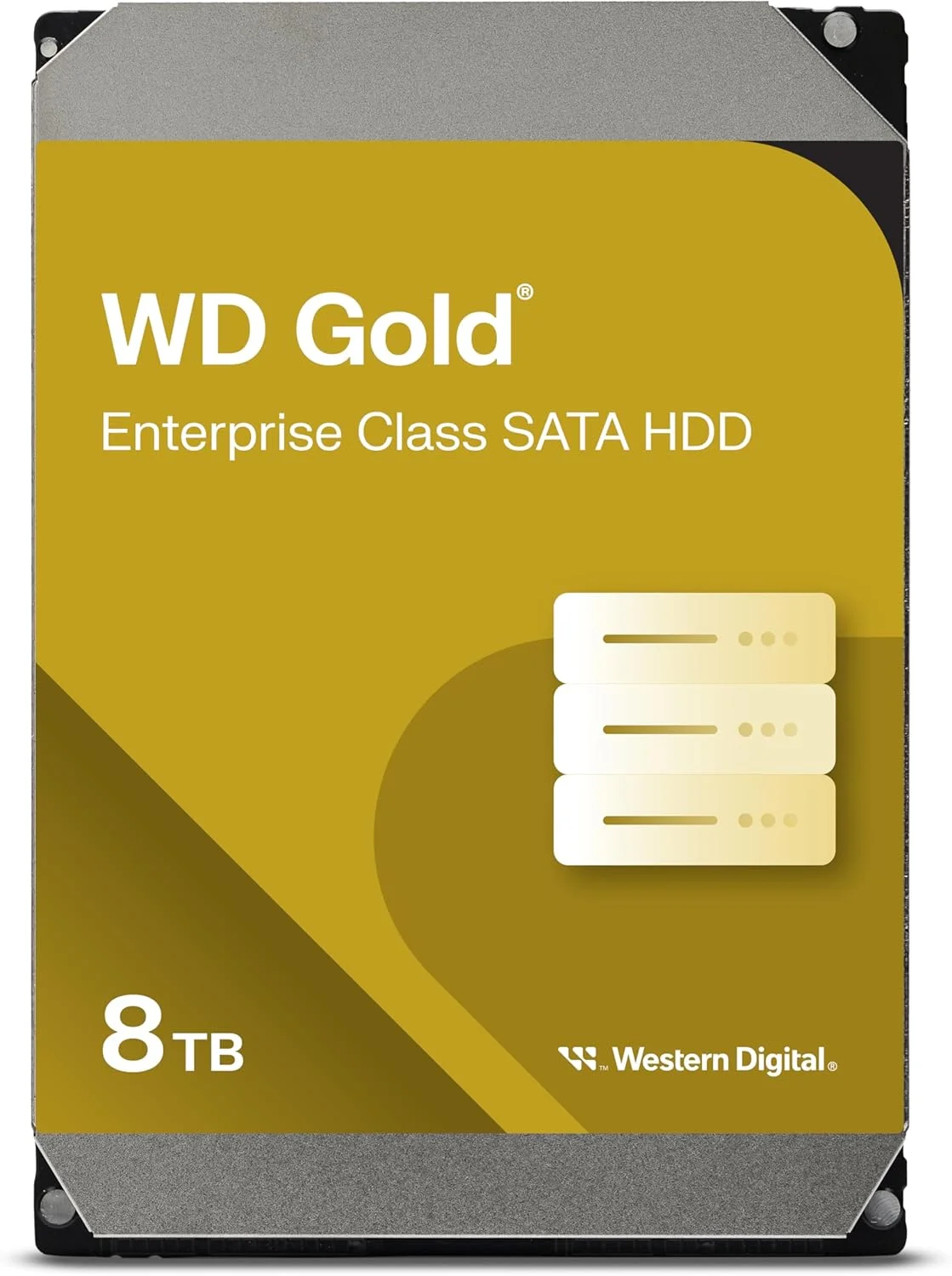 هارد دیسک داخلی 8 ترابایتی وسترن دیجیتال WD Gold Enterprise Class - کلاس 7200 دور در دقیقه، SATA 6 گیگابیت بر ثانیه، 256 مگابایت کش، 3.5 اینچ - WD8005FRYZ