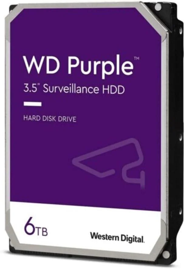 هارد دیسک داخلی 6 ترابایتی وسترن دیجیتال WD Purple مخصوص سیستم های نظارتی - SATA 6 Gb/s، 256 مگابایت حافظه کش، 3.5 اینچ - WD63PURZ