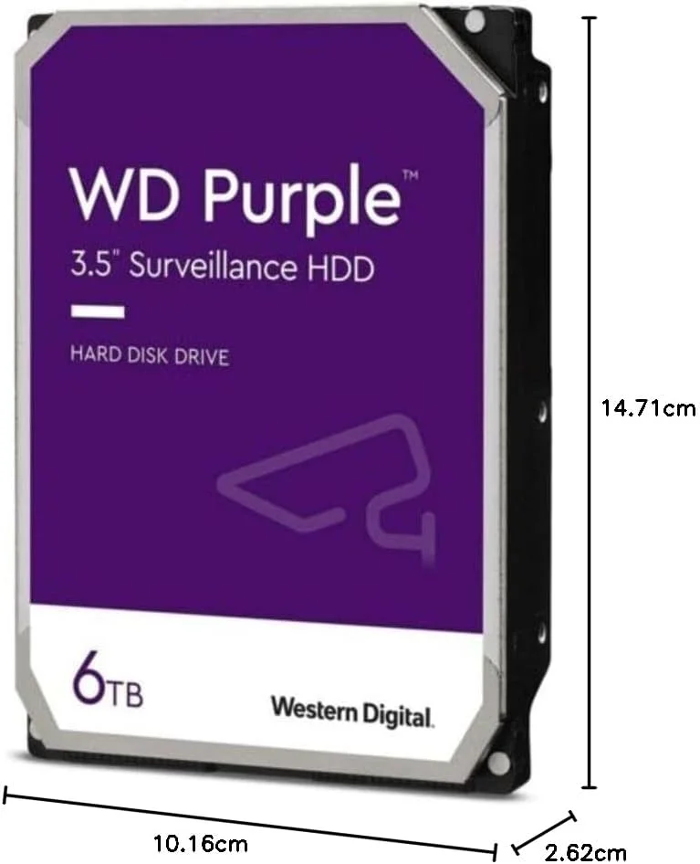 هارد دیسک داخلی 6 ترابایتی وسترن دیجیتال WD Purple مخصوص سیستم های نظارتی - SATA 6 Gb/s، 256 مگابایت حافظه کش، 3.5 اینچ - WD63PURZ هارد دیسک داخلی 6 ترابایتی وسترن دیجیتال WD Purple مخصوص سیستم های نظارتی - SATA 6 Gb/s، 256 مگابایت حافظه کش، 3.5 اینچ - WD63PURZ