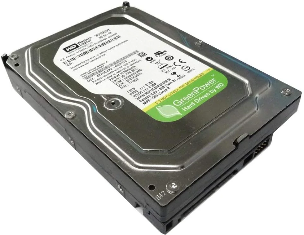 هارد دیسک داخلی 3.5 اینچی وسترن دیجیتال مدل AV-GP WD10EURX با ظرفیت 1 ترابایت، سرعت IntelliPower، حافظه کش 64 مگابایت و رابط SATA 6Gb/s (مناسب برای نظارت تصویری) - 2 سال گارانتی (بازسازی شده)