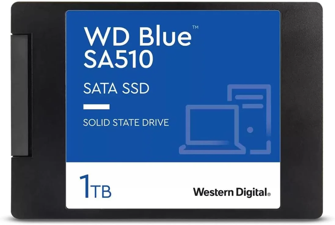 هارد اس اس دی 2.5 اینچی 1 ترابایتی وسترن دیجیتال آبی مدل SA510 PC 3D SSD با ضخامت 7 میلی‌متر
