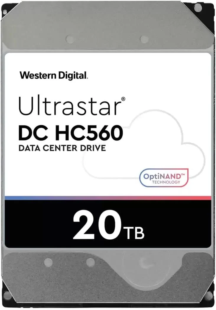هارد دیسک داخلی 20 ترابایتی وسترن دیجیتال WD با سرعت 7200 دور در دقیقه، 512 مگابایت حافظه کش و رابط SATA 6Gb/s