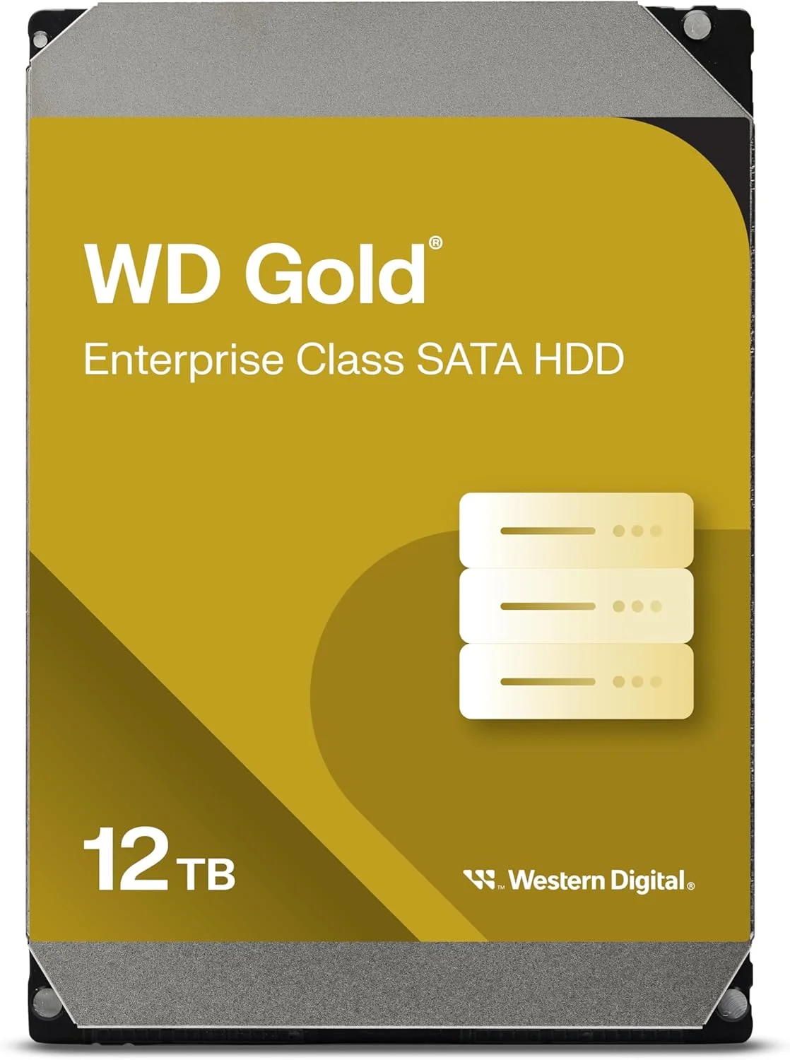 هارد دیسک داخلی وسترن دیجیتال - WD Gold 12TB Enterprise-Class - کلاس 7200 دور در دقیقه، SATA 6 GB/s، حافظه کش 512 مگابایت، 3.5 اینچ - WD122KRYZ