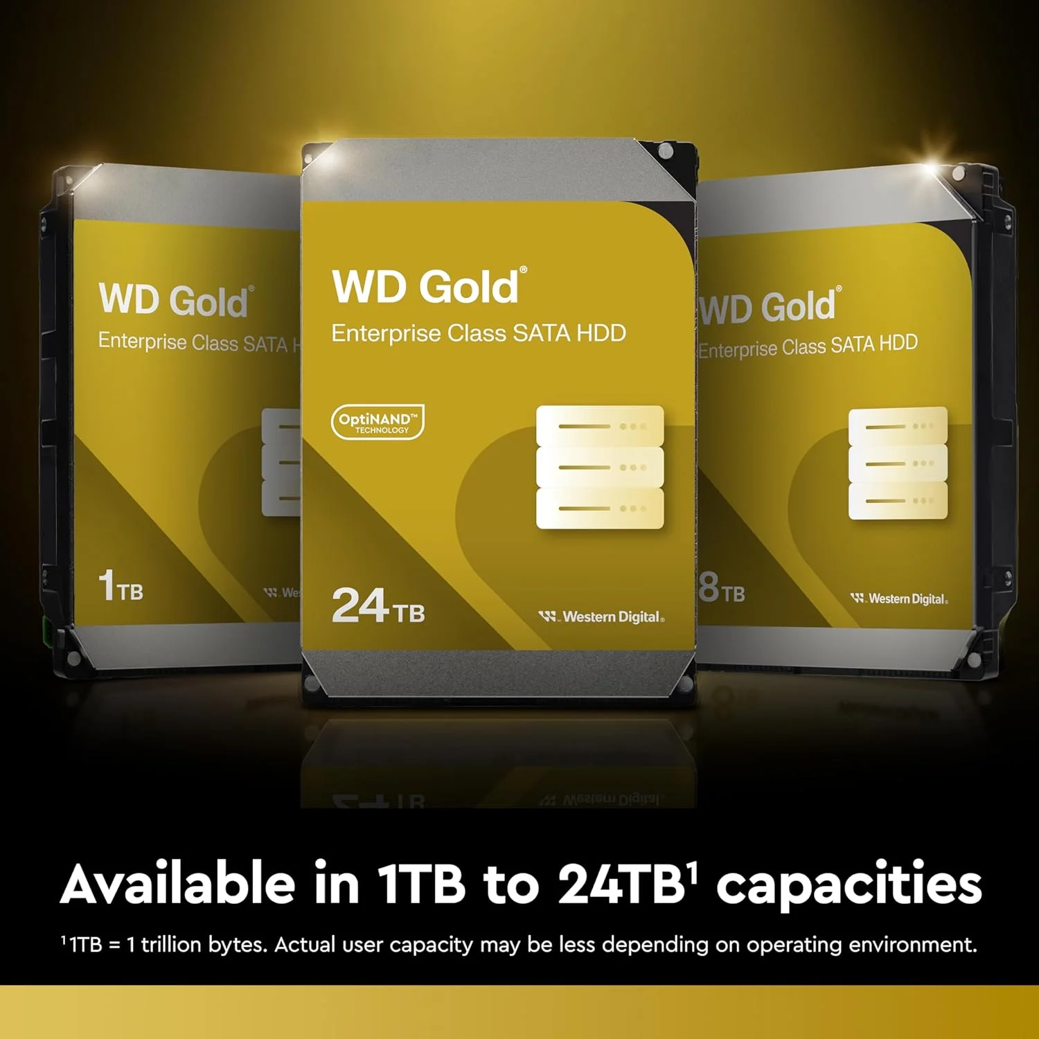 هارد دیسک داخلی وسترن دیجیتال - WD Gold 12TB Enterprise-Class - کلاس 7200 دور در دقیقه، SATA 6 GB/s، حافظه کش 512 مگابایت، 3.5 اینچ - WD122KRYZ