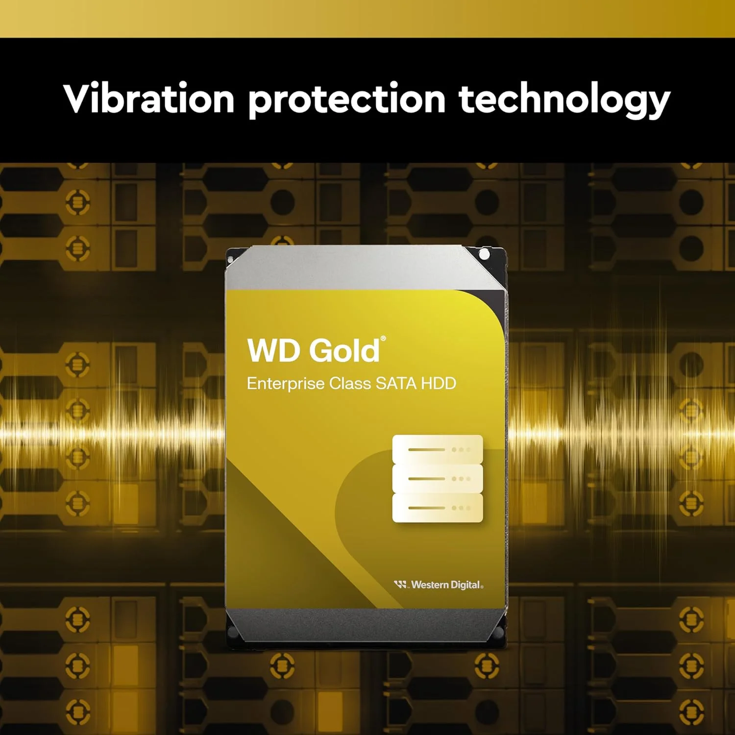 هارد دیسک داخلی وسترن دیجیتال - WD Gold 12TB Enterprise-Class - کلاس 7200 دور در دقیقه، SATA 6 GB/s، حافظه کش 512 مگابایت، 3.5 اینچ - WD122KRYZ