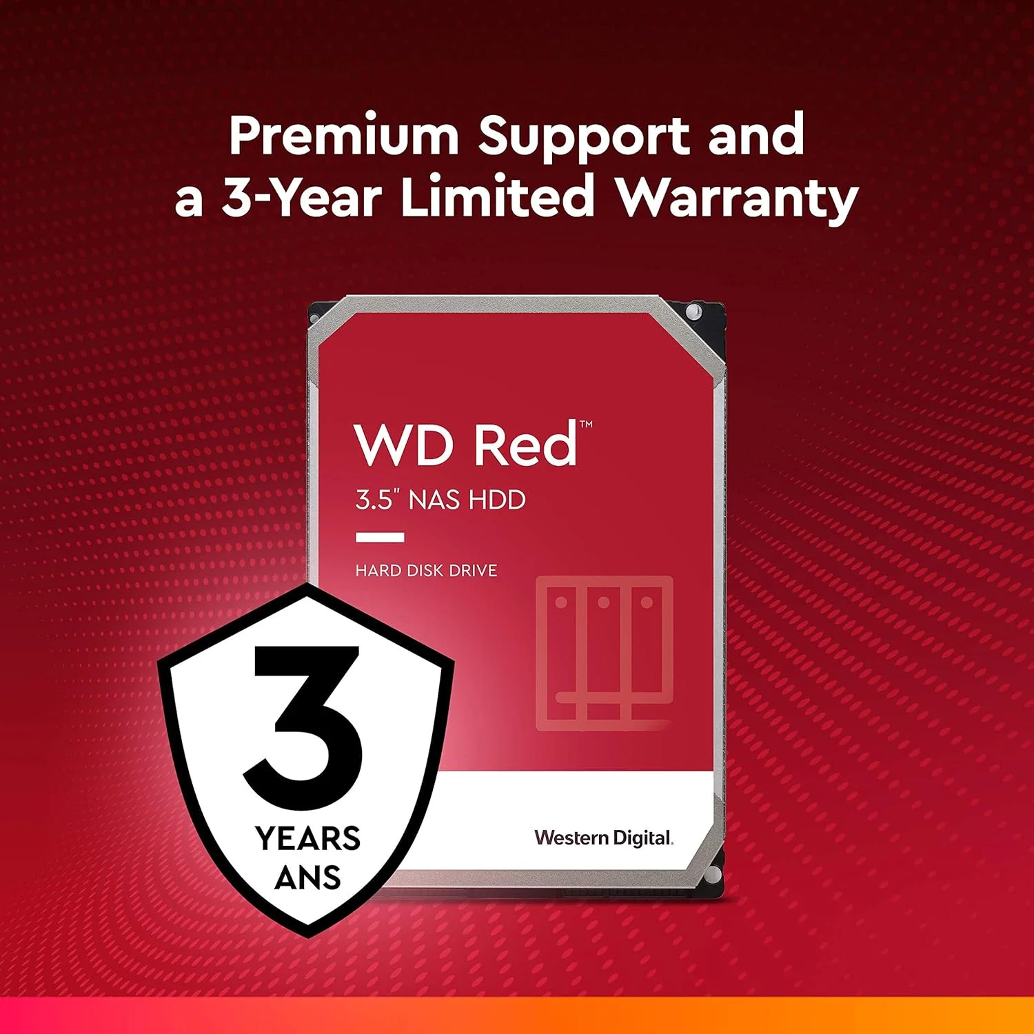 هارد دیسک داخلی وسترن دیجیتال 3 ترابایت WD Red NAS - 5400 دور در دقیقه، SATA 6 گیگابیت بر ثانیه، SMR، 256 مگابایت حافظه کش، 3.5 اینچ - WD30EFAX