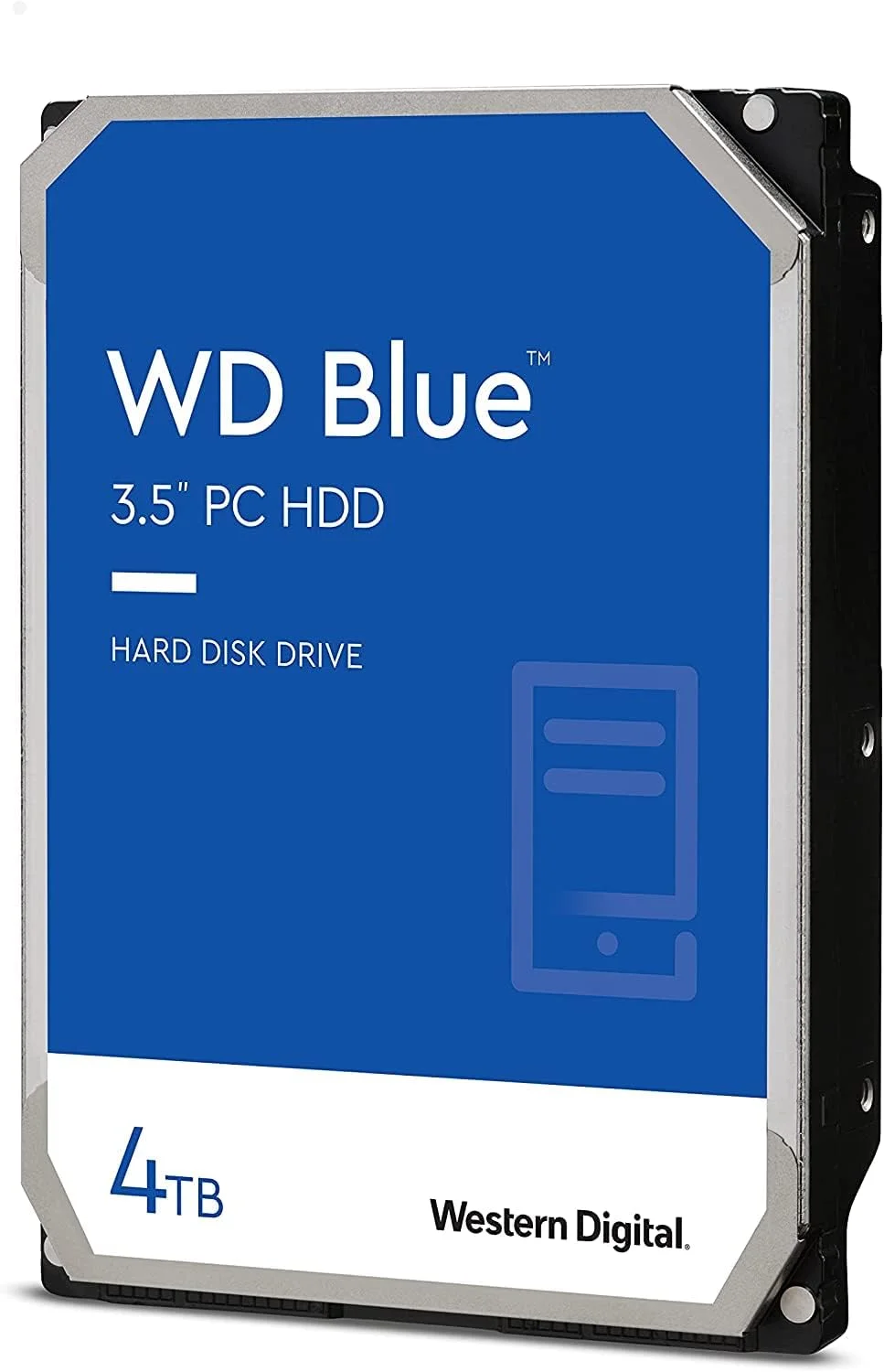 هارد دیسک داخلی 4 ترابایتی وسترن دیجیتال WD Blue PC - 5400 دور در دقیقه، SATA 6 گیگابیت بر ثانیه، 256 مگابایت حافظه کش، 3.5 اینچ - WD40EZAZ (بازسازی شده) (دارای گواهی بازسازی کارخانه WD)
