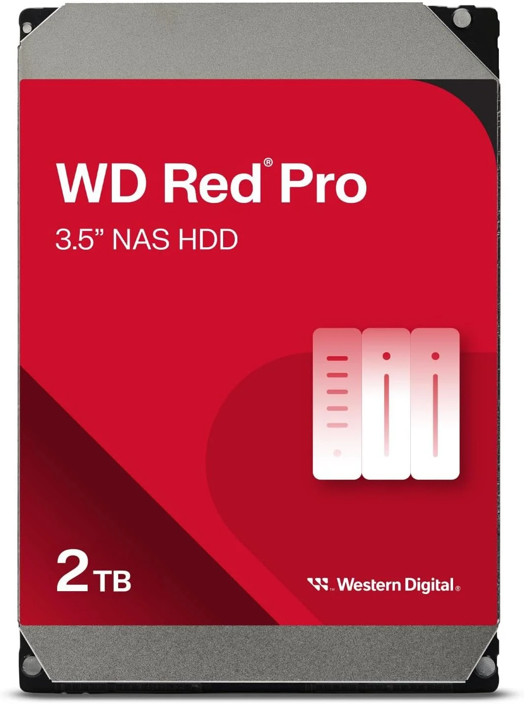 هارد دیسک داخلی وسترن دیجیتال 2 ترابایت WD Red Pro NAS - 7200 دور در دقیقه، SATA 6 گیگابیت بر ثانیه، CMR، حافظه کش 64 مگابایت، 3.5 اینچ - WD2002FFSX