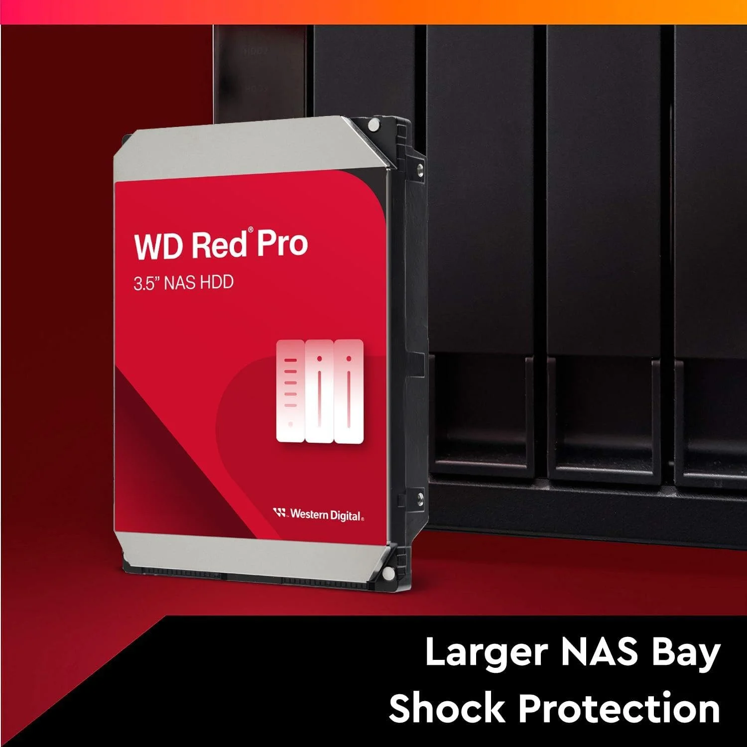 هارد دیسک داخلی وسترن دیجیتال 2 ترابایت WD Red Pro NAS - 7200 دور در دقیقه، SATA 6 گیگابیت بر ثانیه، CMR، حافظه کش 64 مگابایت، 3.5 اینچ - WD2002FFSX