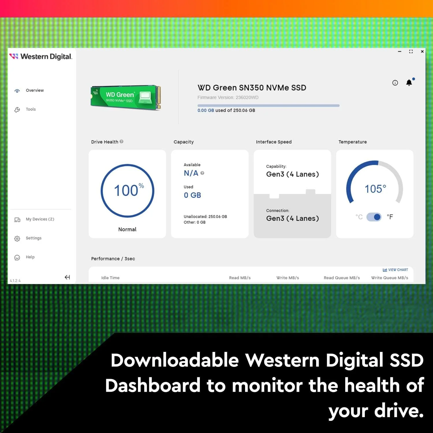 حافظه اس اس دی وسترن دیجیتال WD Green SN350 NVMe با ظرفیت 250 گیگابایت مدل M.2 2280