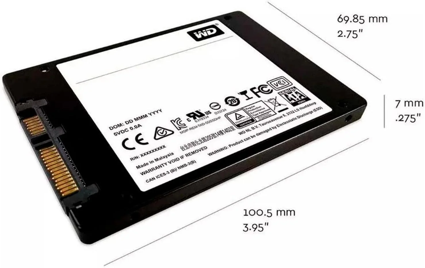درایو SSD داخلی 480 گیگابایتی وسترن دیجیتال Green SATA III 2.5 اینچی | WDS480G2G0A