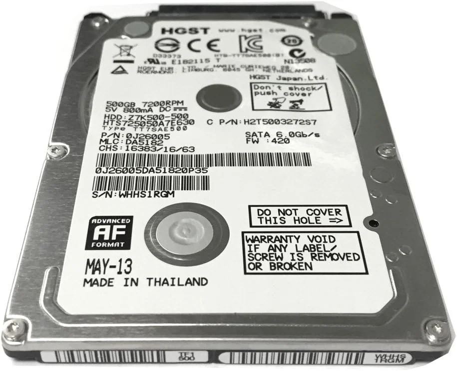 هارد دیسک داخلی HGST HTS725050B7E630 Travelstar 500GB 2.5 اینچی SATA