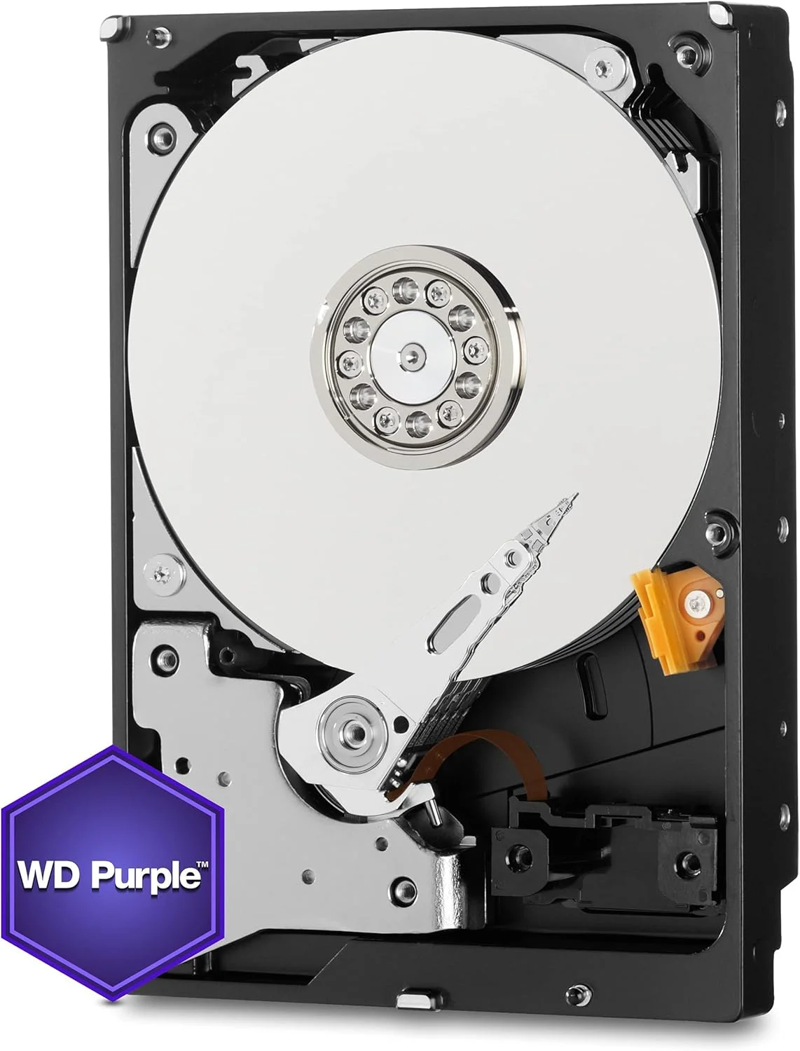 هارد دیسک نظارتی وسترن دیجیتال WD Purple با ظرفیت 4 ترابایت - کلاس 5400 دور در دقیقه SATA 6 گیگابیت بر ثانیه 64 مگابایت کش 3.5 اینچ - WD40PURX [نسخه قدیمی]