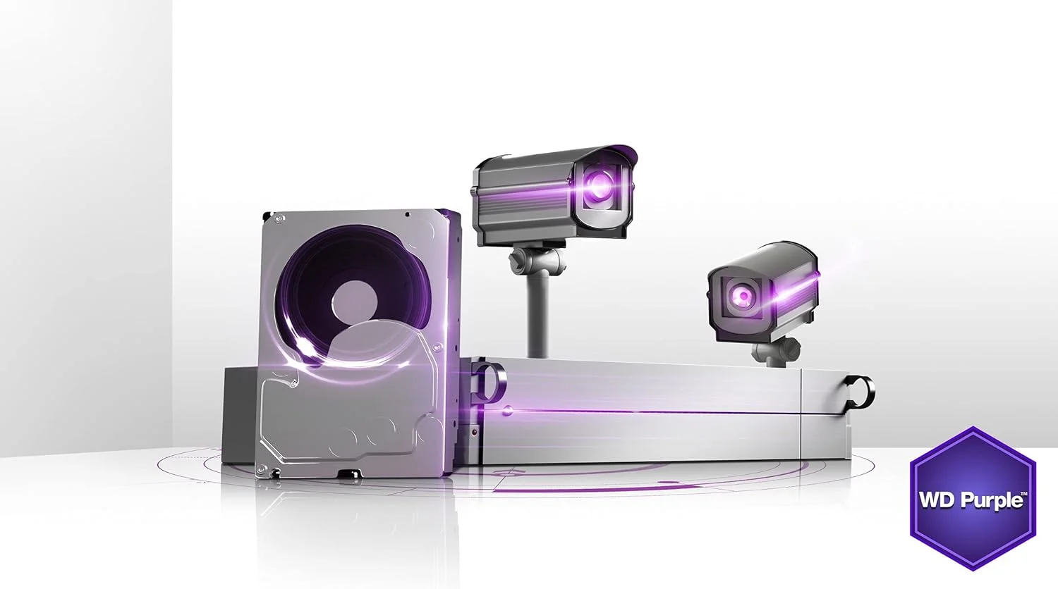 هارد دیسک نظارتی وسترن دیجیتال WD Purple با ظرفیت 4 ترابایت - کلاس 5400 دور در دقیقه SATA 6 گیگابیت بر ثانیه 64 مگابایت کش 3.5 اینچ - WD40PURX [نسخه قدیمی]