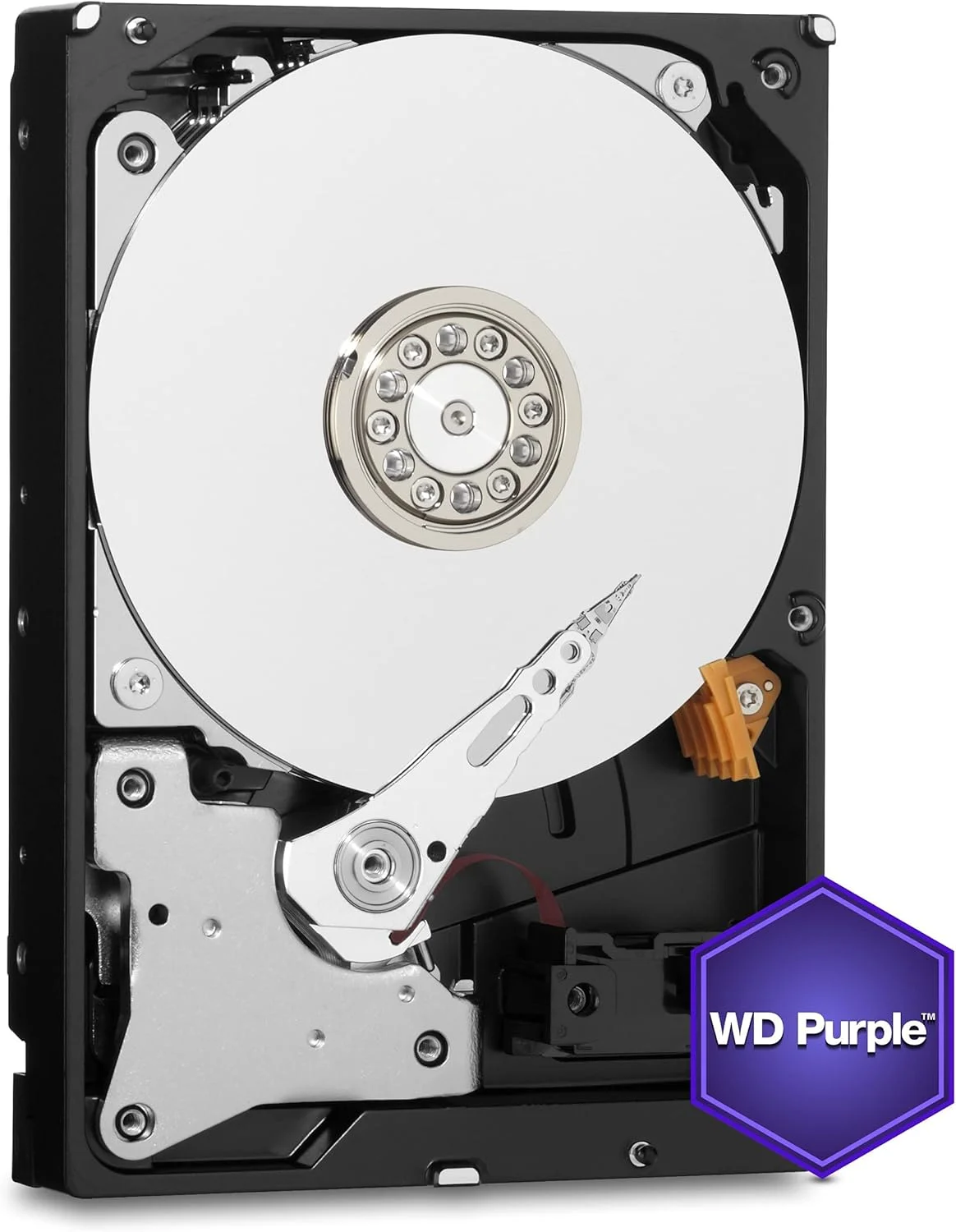 هارد دیسک نظارتی وسترن دیجیتال WD Purple با ظرفیت 4 ترابایت - کلاس 5400 دور در دقیقه SATA 6 گیگابیت بر ثانیه 64 مگابایت کش 3.5 اینچ - WD40PURX [نسخه قدیمی]