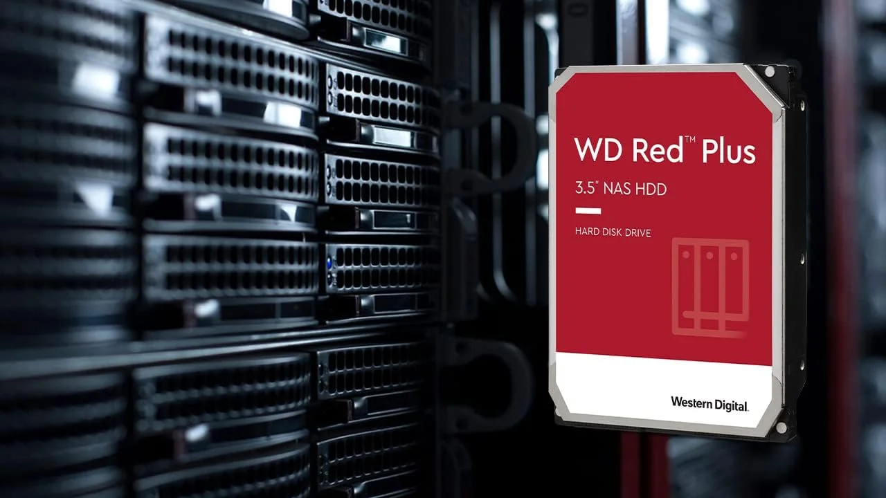 هارد دیسک داخلی وسترن دیجیتال WD Red Plus 2TB NAS 3.5 اینچ - کلاس 5400 RPM، SATA 6 Gb/s، CMR، حافظه کش 64 مگابایت