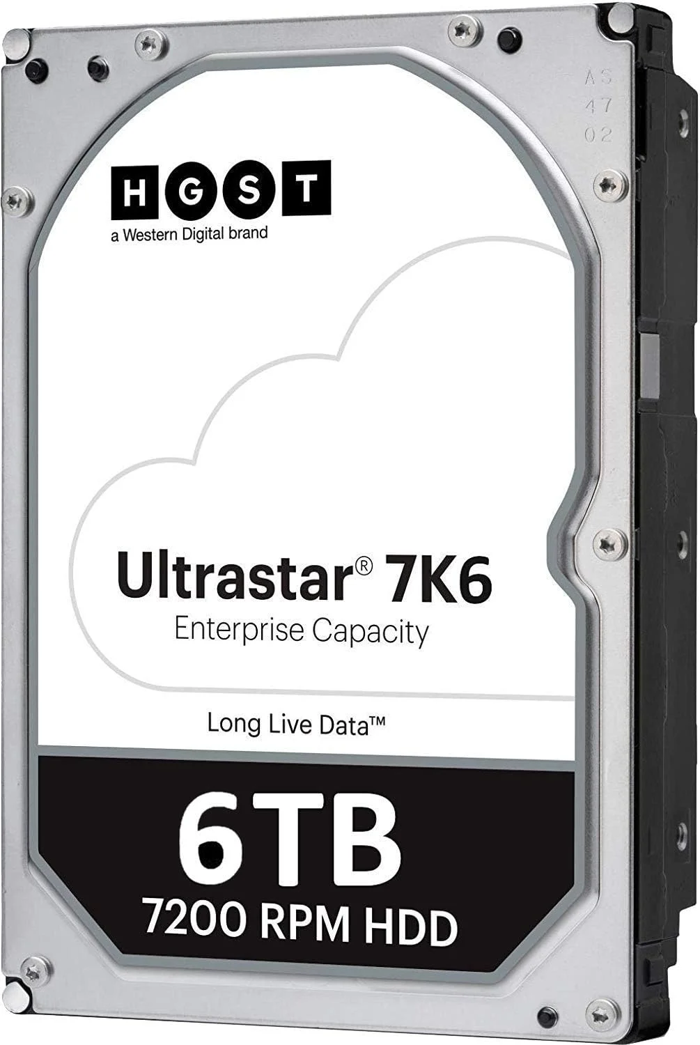 هارد دیسک داخلی وسترن دیجیتال HGST مدل ULTRASTAR 7K6000 | HUS726060AL5210 | 0F22791 با ظرفیت 6000 گیگابایت، سرعت 7200 دور در دقیقه، رابط SAS 512E ULTRA ISE، حافظه کش 128 مگابایت و فرم فاکتور 3.5 اینچ