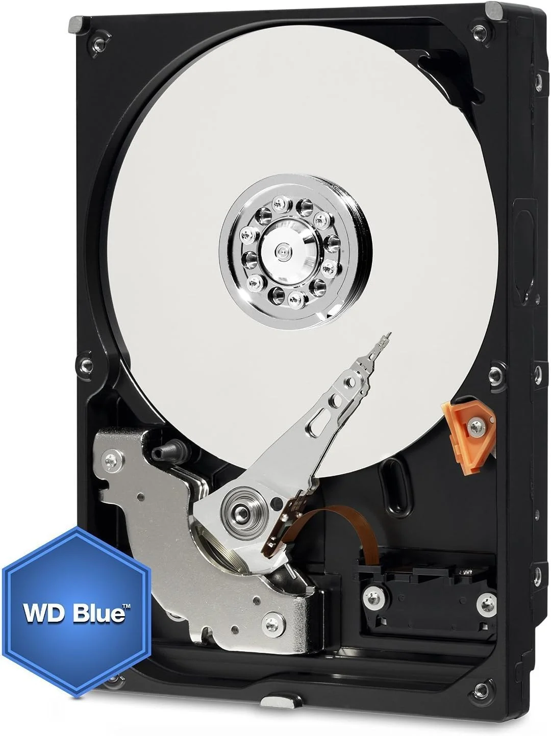 هارد دیسک وسترن دیجیتال (WD) آبی 1 ترابایت، 3.5 اینچ، 5400 تا 7200 دور در دقیقه، SATA3 (6.0 گیگابایت بر ثانیه)، 64 مگابایت حافظه کش، ایده آل برای PC/Mac/CCTV/NAS/DVR/Raid و برنامه های SATA، 1 سال گارانتی (آبی)