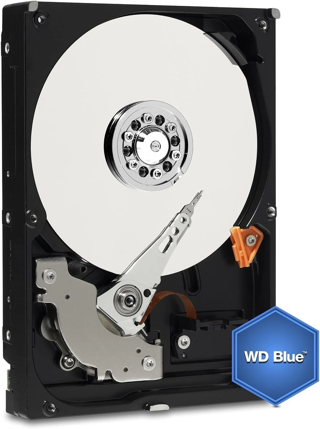 هارد دیسک وسترن دیجیتال (WD) آبی 1 ترابایت، 3.5 اینچ، 5400 تا 7200 دور در دقیقه، SATA3 (6.0 گیگابایت بر ثانیه)، 64 مگابایت حافظه کش، ایده آل برای PC/Mac/CCTV/NAS/DVR/Raid و برنامه های SATA، 1 سال گارانتی (آبی)