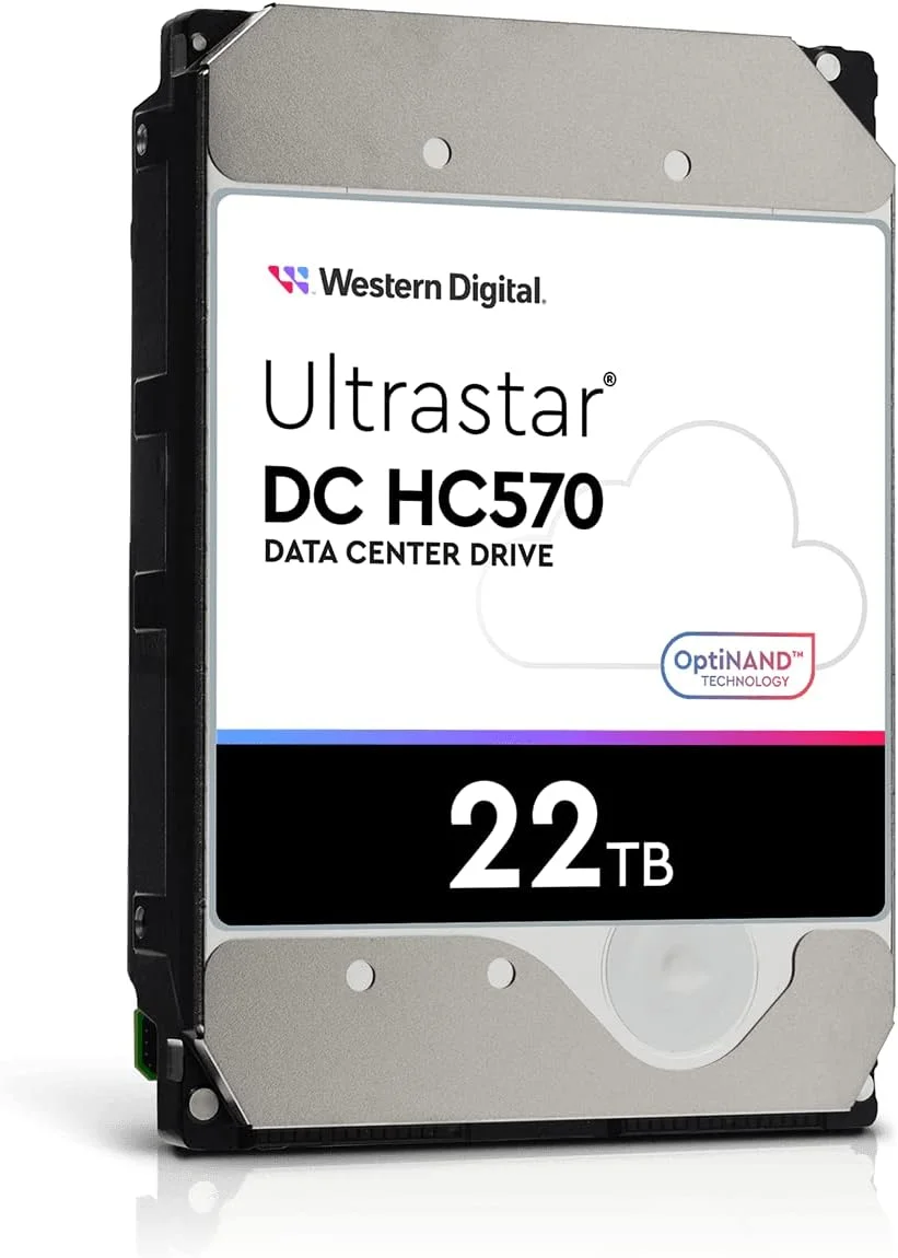 هارد دیسک Western Digital WD Ultrastar HC570 WUH722222ALE6L4 با ظرفیت 22 ترابایت، سرعت 7200 دور در دقیقه، سایز 3.5 اینچ، مناسب برای کامپیوترهای رومیزی، مدل 0F48155