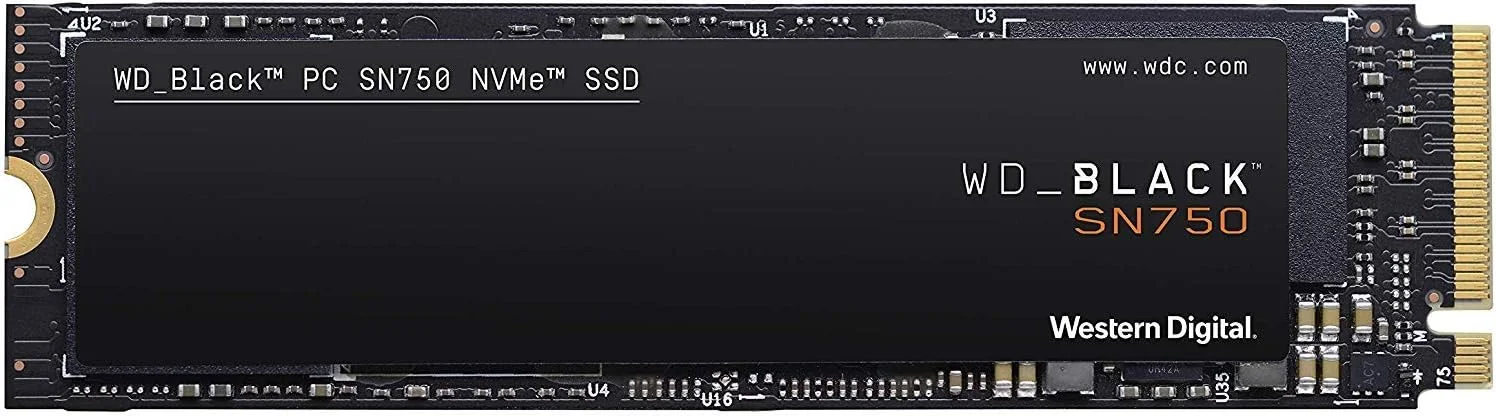 حافظه اس اس دی وسترن دیجیتال Black SN750 NVMe M.2 2280 با ظرفیت 1000 گیگابایت مدل WDS100T3X0C