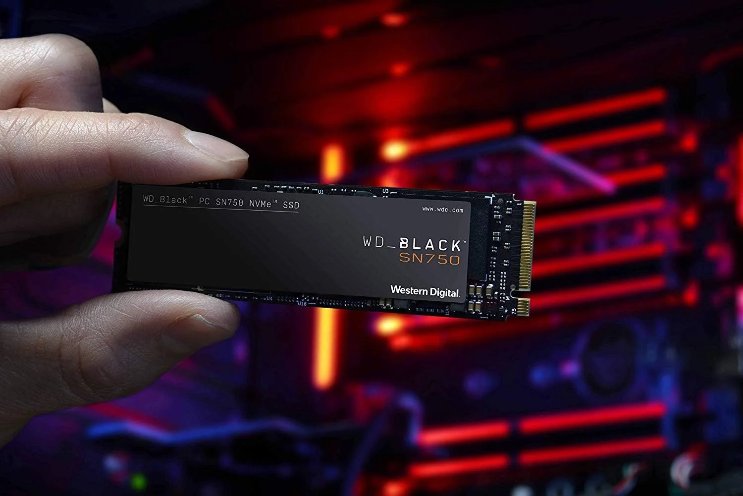 حافظه اس اس دی وسترن دیجیتال Black SN750 NVMe M.2 2280 با ظرفیت 1000 گیگابایت مدل WDS100T3X0C