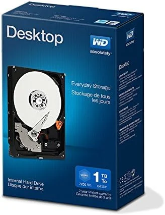 هارد دیسک وسترن دیجیتال WD با ظرفیت 1 ترابایت، 3.5 اینچی، مناسب برای کامپیوترهای رومیزی مدل WDBH2D0010HNC-NRSN