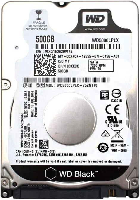 هارد دیسک 500 گیگابایتی وسترن دیجیتال WD5000LPLX-75ZNTT0، DCM EBOTJAB، SATA 2.5