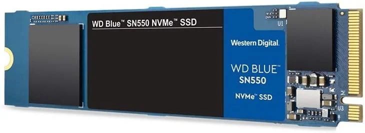 حافظه اس اس دی اینترنال وسترن دیجیتال 500 گیگابایت WD Blue SN550 NVMe - Gen3 x4 PCIe 8Gb/s، M.2 2280، 3D NAND، تا 2400 مگابایت بر ثانیه - WDS500G2B0C