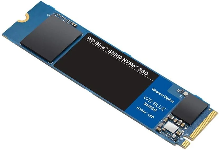 حافظه اس اس دی اینترنال وسترن دیجیتال 500 گیگابایت WD Blue SN550 NVMe - Gen3 x4 PCIe 8Gb/s، M.2 2280، 3D NAND، تا 2400 مگابایت بر ثانیه - WDS500G2B0C